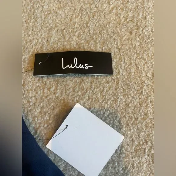 Alluring Evening Navy Blue Beaded Bodycon Dress. NWT. Size XS. - Picture 6 of 11